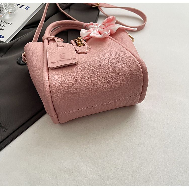 Borsa a mano con chiusura francese tinta unita per donna 2024 nuova borsa a tracolla elegante con tracolla singola e fiocco a farfalla_voghion.com