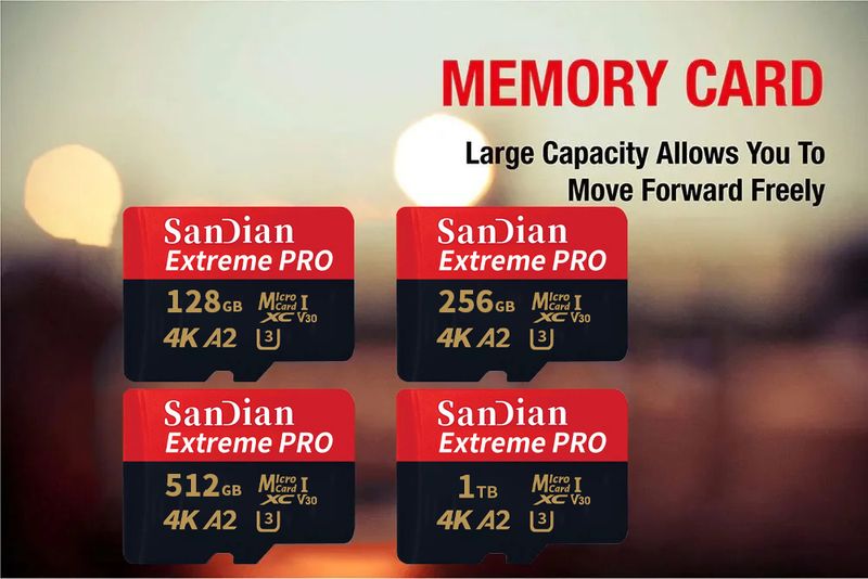 128GB 256GB Micro SD Klasse 10 A2 Hoge Snelheid Geheugen U3 4K 512GB TF Flashkaart 1TB Voor Smartphone Camera Drone_voghion.com