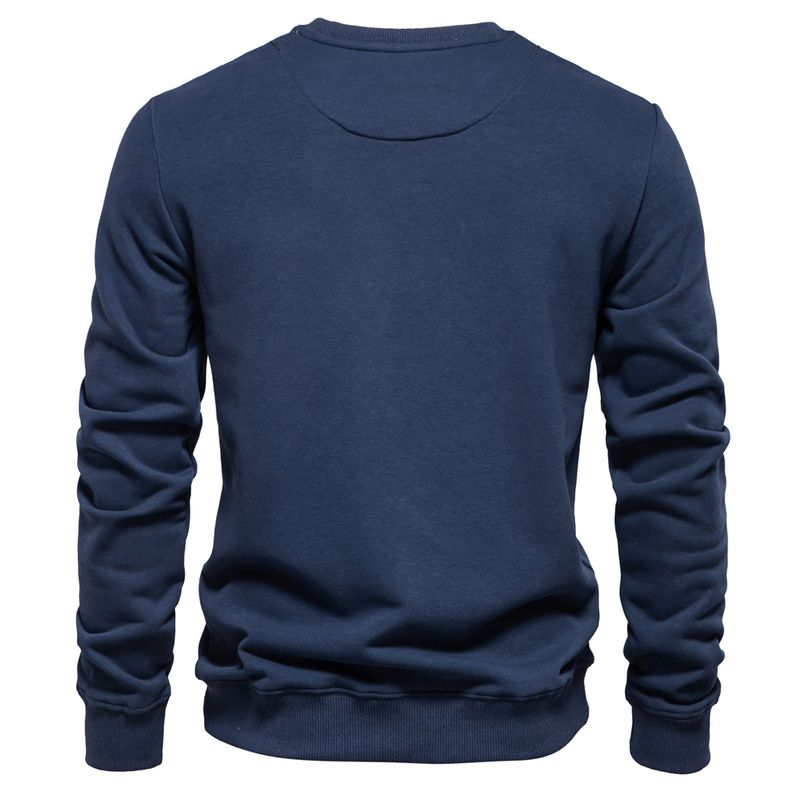 AIOPESONFelpe da uomo in misto cotone, girocollo, tinta unita, pullover, casual, sportive, per uomo_voghion.com