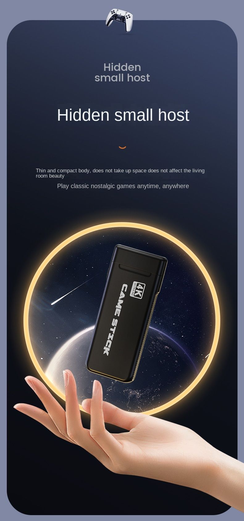 Retro Mini Arcade Game Box - 4K HD Gaming with Built-in Emulators 20,000 Games Wireless Controllers_voghion.com