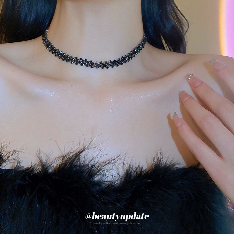 Vollspleiß-Halskette, Chokerhalsband, Internet-Promi-Persönlichkeitstrend, modisches Nischendesign, Halsketten-Accessoire_voghion.com