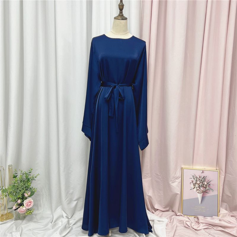 Women’s Clothing Turkish solid color large size multi color robe dress_voghion.com