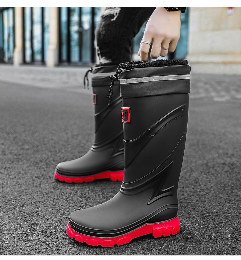Wild Bird Association High Tube Waterproof Mouth Rain Boots Size 40-45_voghion.com