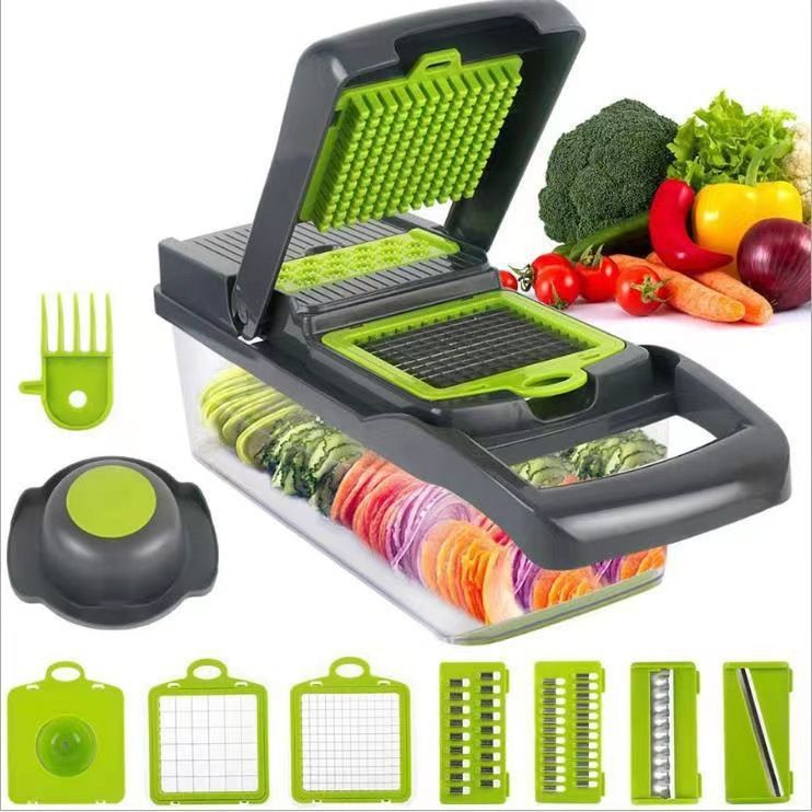 Set di utensili da cucina multifunzionali da 16 pezzi – Contenitori compatti in PET/PP con design impilabile – Articoli essenziali per la casa e i viaggi, moderni e minimalisti_voghion.com