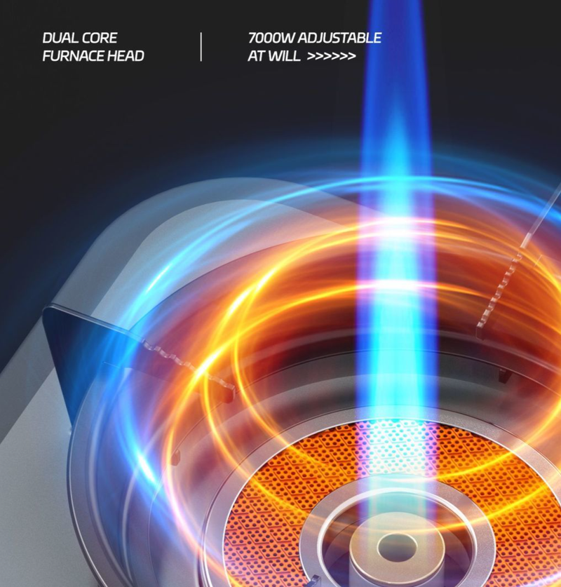 【Komplettset】 Outdoor-Campingausrüstung liefert integrierten magnetischen Picknick-Gasherd, komplettes Set_voghion.com