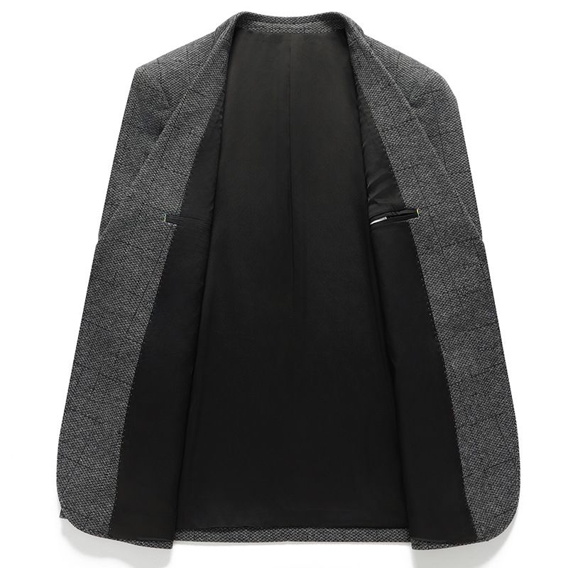 Qian Niao Ge Rahat Ceket Yeni Moda Üst Düzey İş Elbisesi Üst Tek Batılı Erkek Kalın_voghion.com