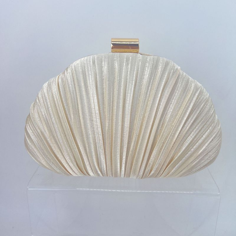 Nuova borsa da sera plissettata con motivo a conchiglia, borsa versatile per abito, pochette cheongsam_voghion.com