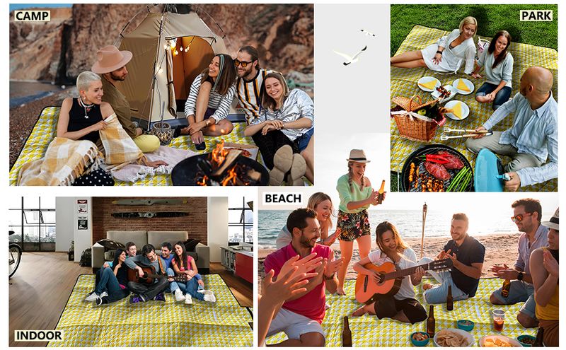 Blanket, X 203.2cm Washable Waterproof Foldable Extra Large Small Picnic Mat Suitable For Spring Summer Blanket Beach,_voghion.com