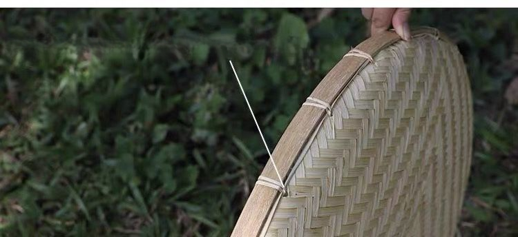 Handgemachtes gewebtes Trockentablett aus Bambus, Aufbewahrung, runder gedämpfter Brötchenkorb für Gemüse und Obst im Bauernhausstil, nicht porös, für Zuhause_voghion.com