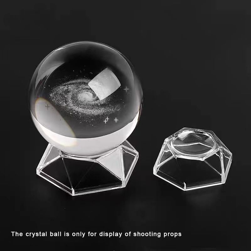 Acrylic Crystal Base Hexagon Shape Sphere-Stone Support Ball Display Stand S/M/L Figurine Holder Desktop Ornaments_voghion.com