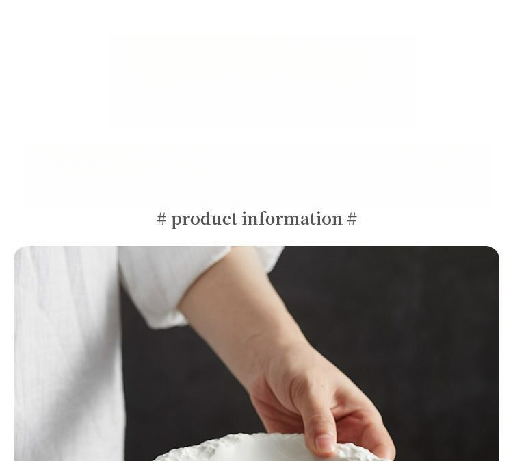 Rock Muster Rock Gericht Haushalt Keramik Flach Flach 2024 Neue Hotel Geschirr Ins Stil Display Platte_voghion.com