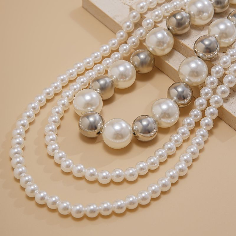 Collier Femme Collier Doré Pendentif Collier Bijoux En Or Personnalité Multicouche Perle Ras Du Cou Baroque Exagéré Longue Chaîne De Clavicule_voghion.com