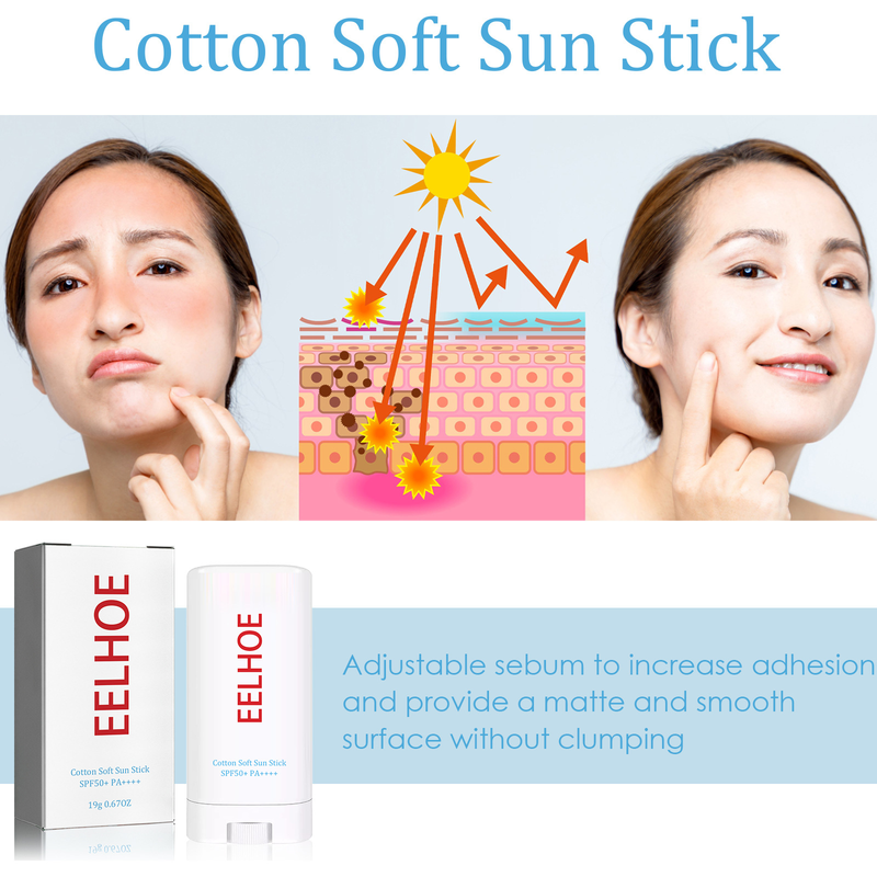 EELHOE Cotton Soft Natural Concealer Refreshing, UV Resistant, Moisturizing, Whitening Skin Protection Stick_voghion.com