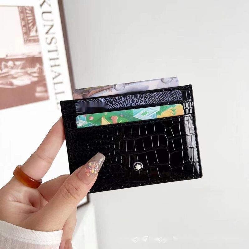 Nuovo portadocumenti con clip semplice, ultrasottile, con più scomparti per carte, unisex, marchio alla moda_voghion.com