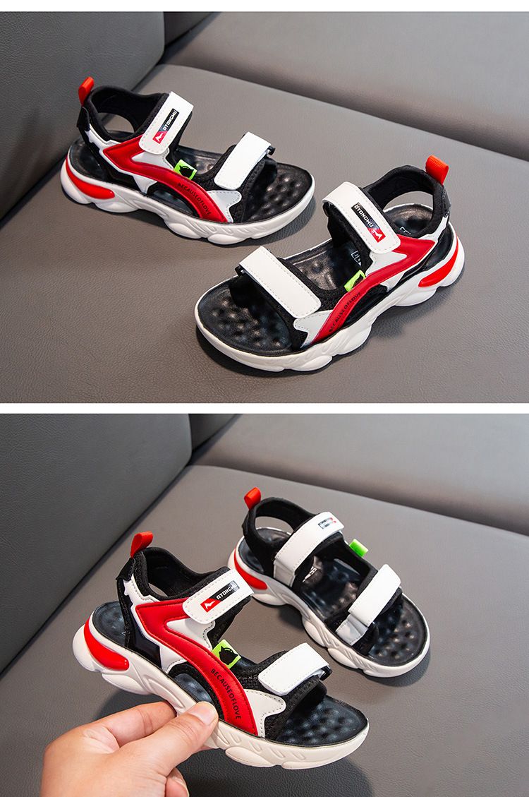 Mother Kids Summer Open Toe Polyurethane Soft Soled Student Sports Sandals Korean Version Boys And Girls Beach Shoes Trend_voghion.com
