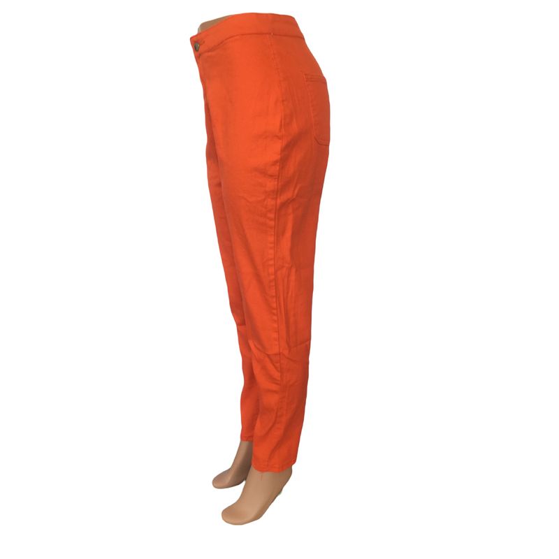 Pantaloni casual in denim slim tinta unita da donna_voghion.com