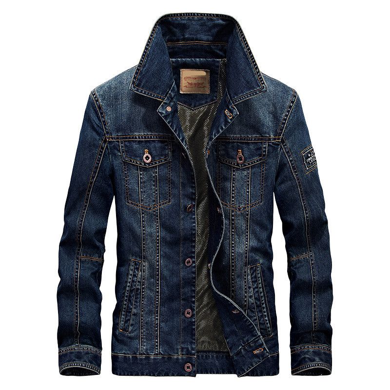 Winter Denim Cotton Coat Casual Plus Size Fleece Jacket Men's Outerwear 66009_voghion.com