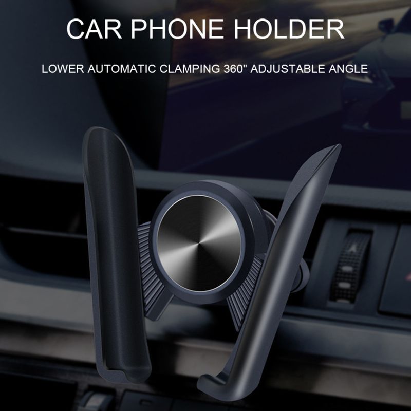 Kunjiuyou Auto Telefoonhouder Sterke Zuigkracht Stabiele Draaibare Luchtrooster Zwaartekracht Telefoonstandaard Voor Auto - Zwart_voghion.com