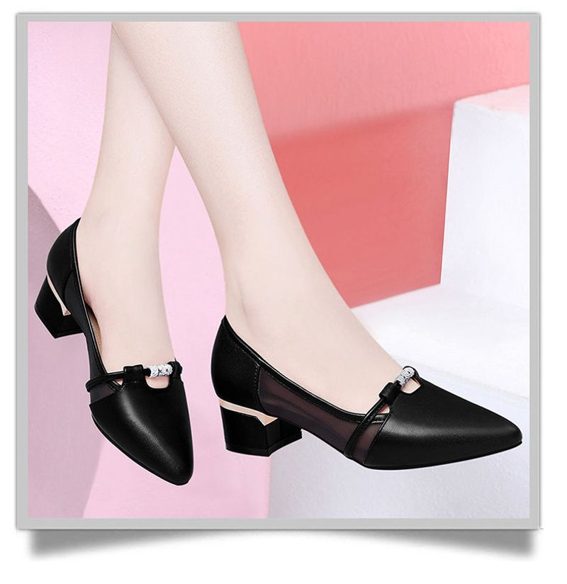 WTEMPO Damen Pumps aus echtem Leder, hochwertig, zum Hineinschlüpfen, Party, Freizeit, Arbeit, Damen, Büro_voghion.com