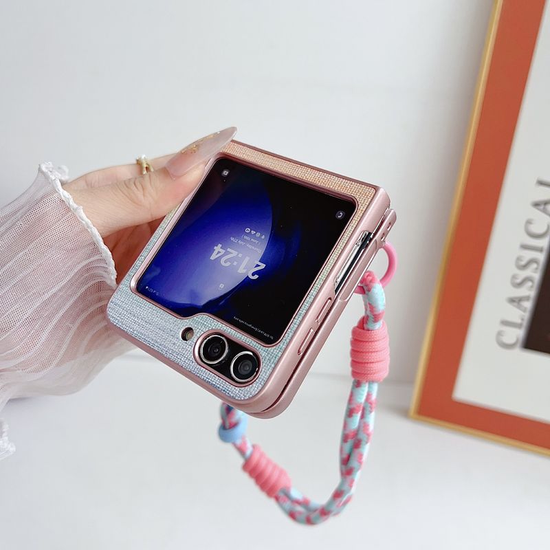 Three-dimensional love small fragrant wind for Samsung zflip5 mobile phone case new zflip3/4 folding screen saver sheath_voghion.com