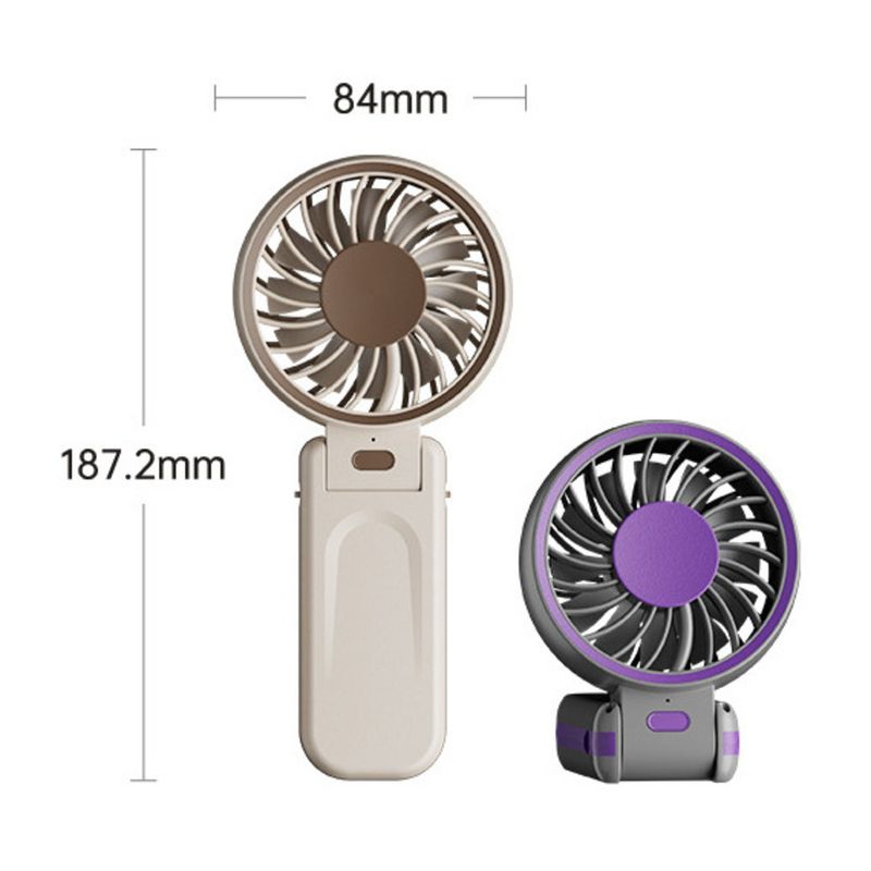 Handheld Portable Mini Rechargeable Silent Dormitory Office Desktop Small Fan USB Foldable Outdoor_voghion.com