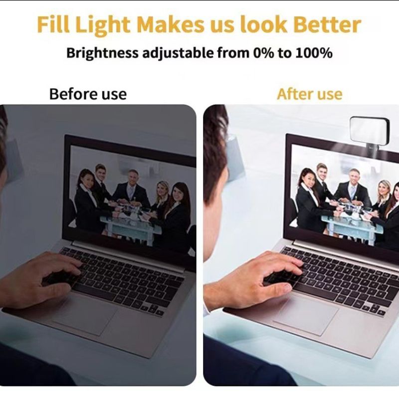 Pocket LED Selfie Light For IPhone Samsung IPad Mobile Phone Laptop Clip Flash Fill Video Photo Ringlight Photography_voghion.com