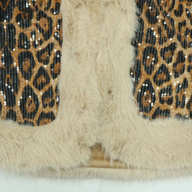Abbigliamento da donna, moda casual da donna, stampa leopardata, paillettes, due pezzi, pelliccia, strisce, top senza maniche, pantaloni attillati per donna_voghion.com