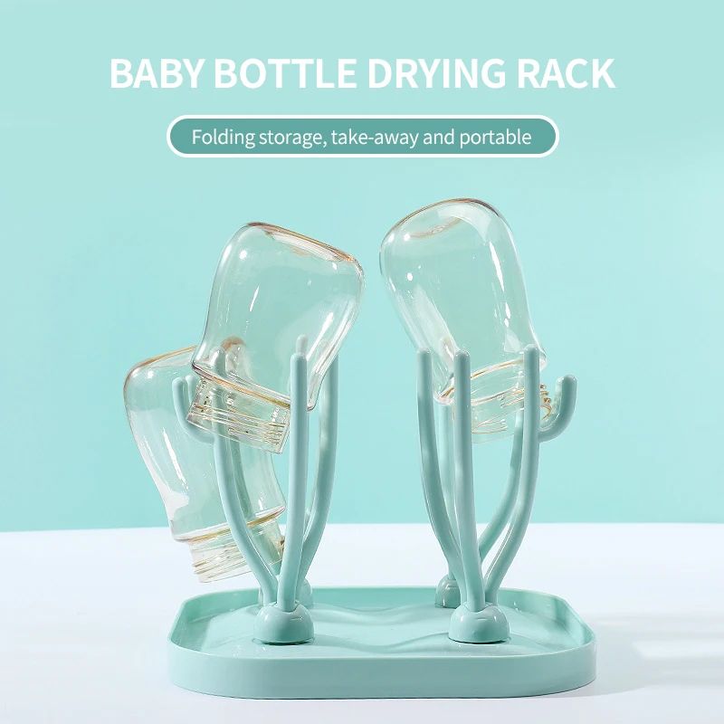 Baby Bottle Drying Rack Feeding Cup Holder Removable Tree Shape Rack Cleaning Pacifiers And Accessories Storage Drying Shelf_voghion.com