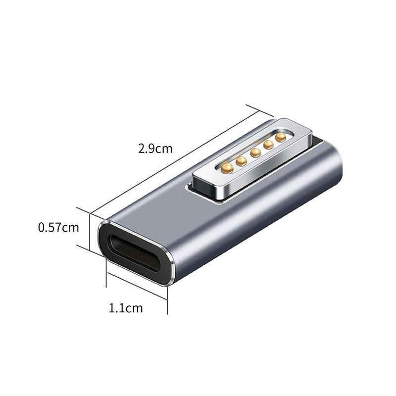 Xinweiqing Adapter Charger Quick Charge Magnetic Aluminum Alloy PD USB C to Mag-Safe 2 Power Converter for Book Air/Pro_voghion.com
