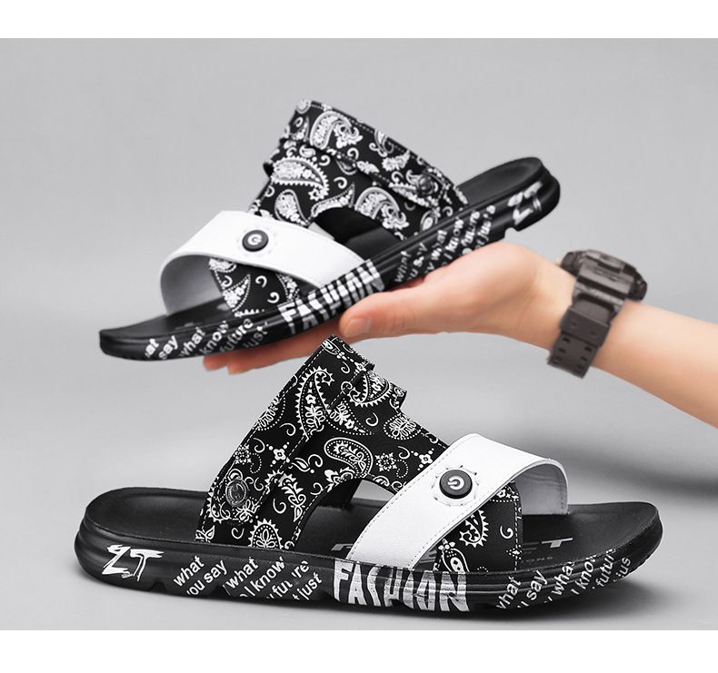 Neue Sandalen für den Sommer 2024, rutschfest und atmungsaktiv, lässige Strandschuhe, trendige Hausschuhe für Herren in der koreanischen Ausgabe_voghion.com