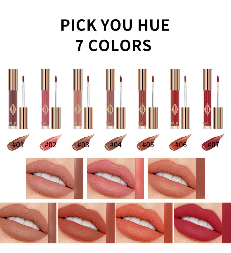 JOJO Matte Lip Glaze Gloss à lèvres hydratant couleur antiadhésive tasse velours mat rouge à lèvres maquillage en gros_voghion.com
