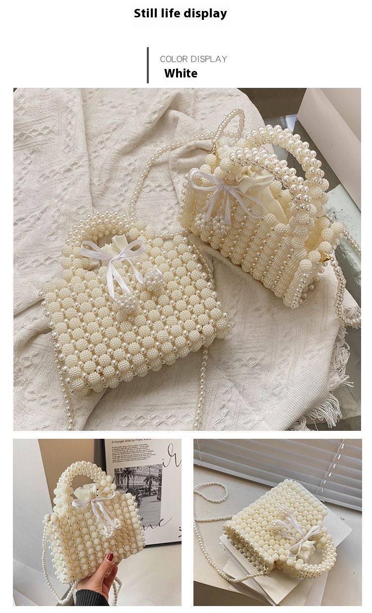 Little Fairy Bag New 2024 European And American Fashion Beaded Weaving Handbag Ladies' Crossbody Bag Shoulder Bag_voghion.com
