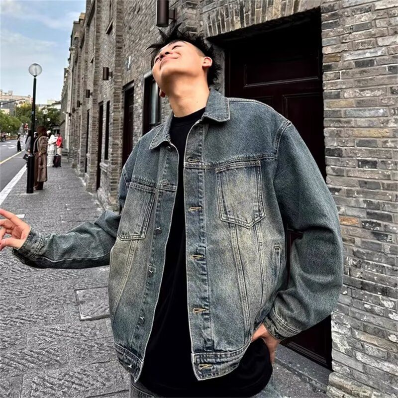 CT Men's Denim 2025 New Spring Autumn Stylish American Washed Workwear Jacket Top_voghion.com