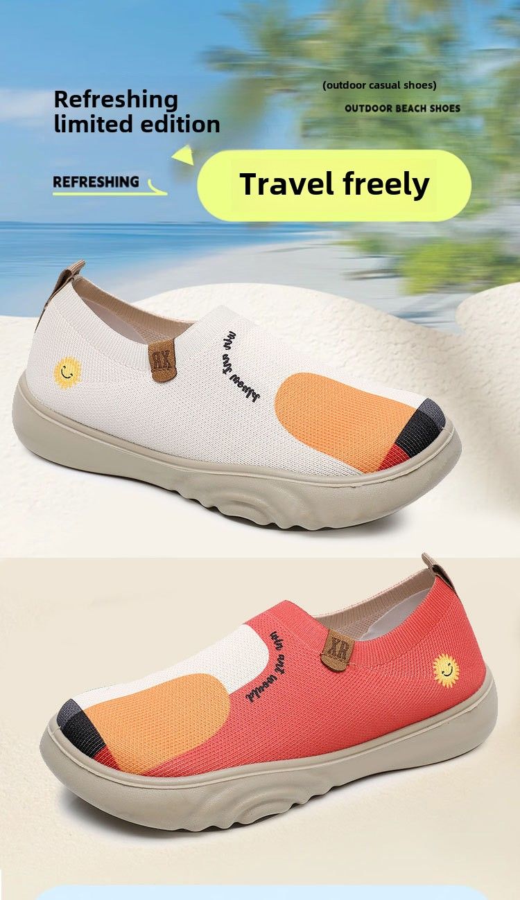 Neue Damenschuhe aus altem Peking-Stoff, trendige, bemalte Freizeitschuhe, weiche Sohle, weiche Oberfläche, fliegendes Weben, dicke Sohle, einpedalige Einzelschuhe_voghion.com
