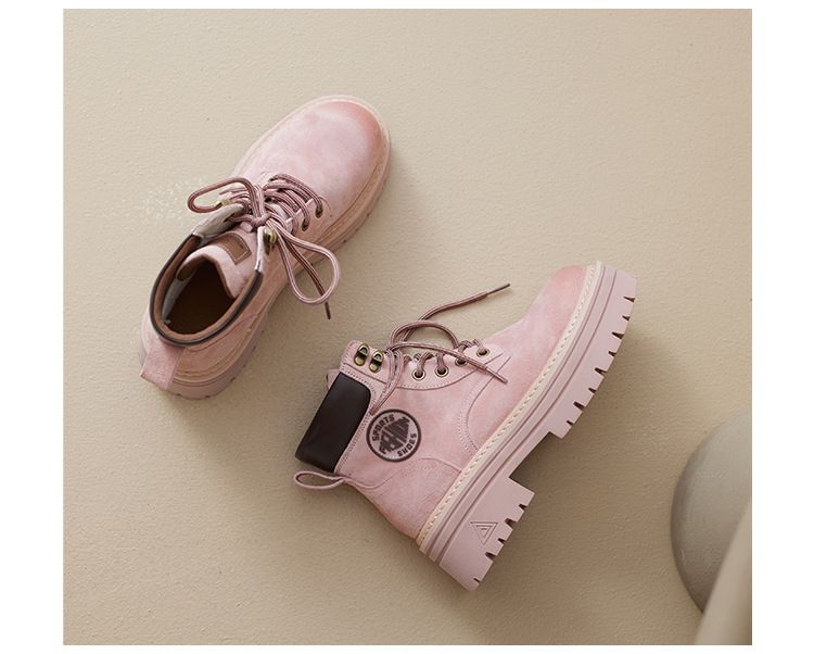 White Deer Same Style 2024 Martin For Women, New Autumn Outdoor Hiking Climbing Yellow B, First Layer Pigskin Work_voghion.com