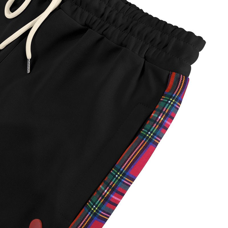 Klassische, gerade geschnittene Freizeithose mit Knopfleiste für Herren – atmungsaktives Polyester, bequeme Passform für Outdoor- und Alltagskleidung (Weiß/Schwarz_voghion.com