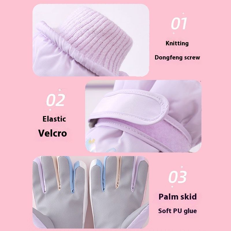 Ski for women in winter, warm and plush, thick touch screen, outdoor cycling, electric bike riding, playing with snow,_voghion.com