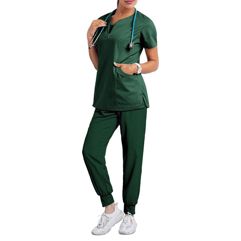 Camice chirurgico da dentista orale pronto all'uso da donna, divisa da toilette divisa, uniforme da infermiera ospedaliera elastica ad asciugatura rapida_voghion.com
