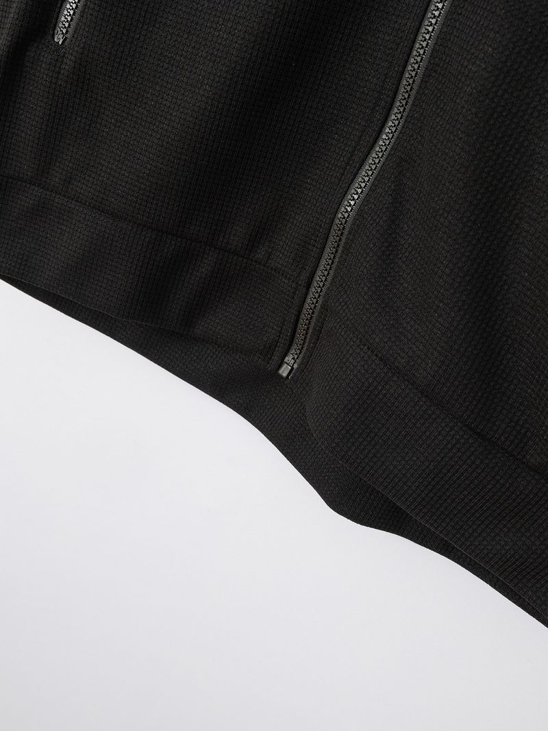 2024 bovenkleding lente jeugd wafel zak met ritssluiting en flip kraag slim fit vest herenjas_voghion.com