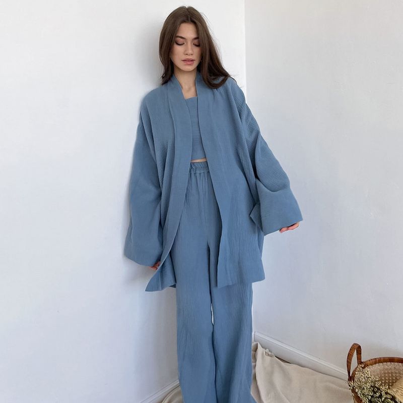 Damesbroekpak in effen kleur_voghion.com