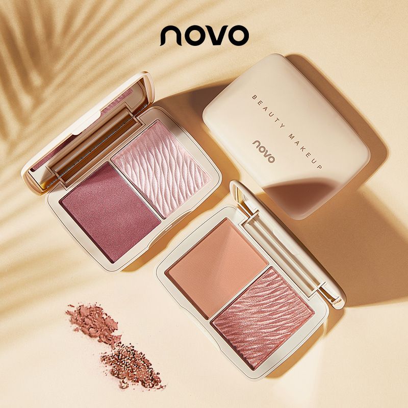 NOVO5337 Translucent Two High gloss Shadow Shaving Integrated Disc, easy to remove makeup, not showing pores, improving_voghion.com