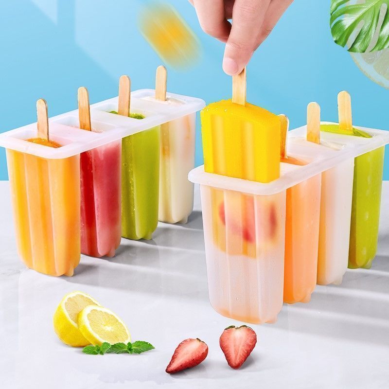 Ev Yapımı Kalıp Seti Pop Kalıpları Krem Kutusu Büyük Kapasiteli Sevimli Popsicle Özel Buz Tepsisi_voghion.com