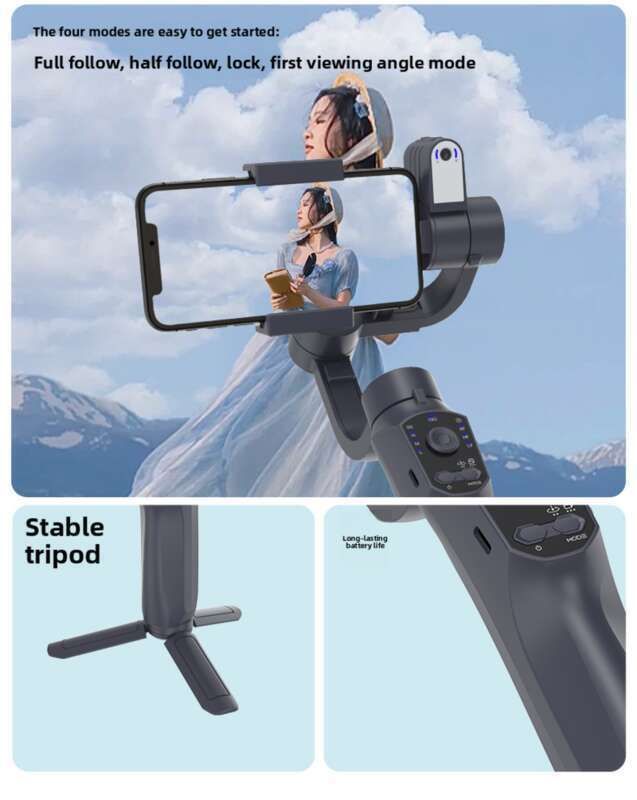F10 PRO MAX Telefon ręczny Trójosiowy stabilizator Gimbal Anti Shake AI Śledzenie Internet Celebrity Live Vlog Artefakt_voghion.com