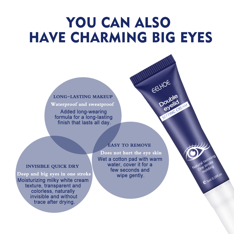 Crema fijadora de párpados doble, hermosa, sin marcas, invisible, duradera, firme, impermeable, natural, de secado rápido, para ojos grandes._voghion.com