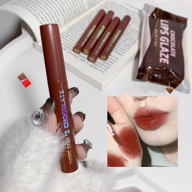 Schokolade Lip Glaze fünf Sätze Nebel matt Studentin Streicheleinheiten eins fünf_voghion.com