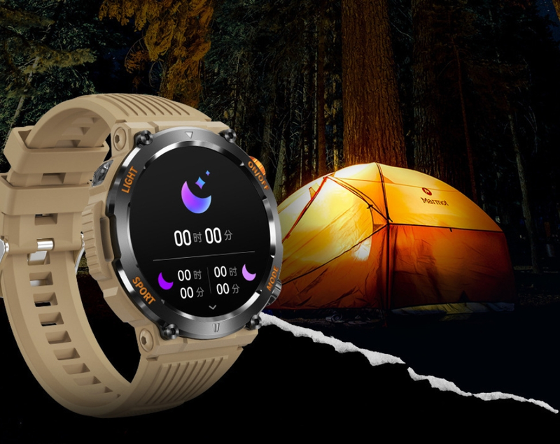 Nouvelle montre intelligente HT17 ronde Bluetooth appel fréquence cardiaque et surveillance de la pression artérielle montre de sport en plein air à trois épreuves_voghion.com