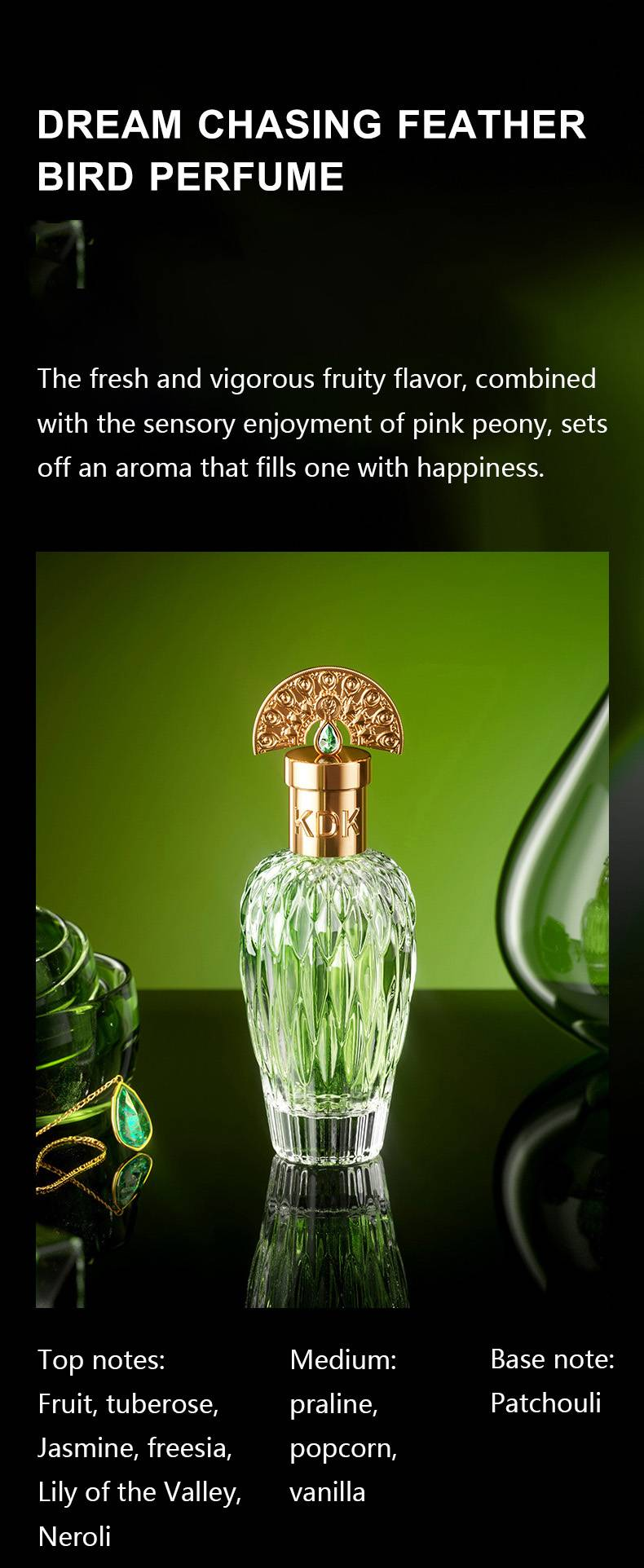 KDK Phoenix Flower Perfume, Dreaming Chasing Perfume, Fresh And Elegant Fragrance, Long-lasting Fragrance_voghion.com