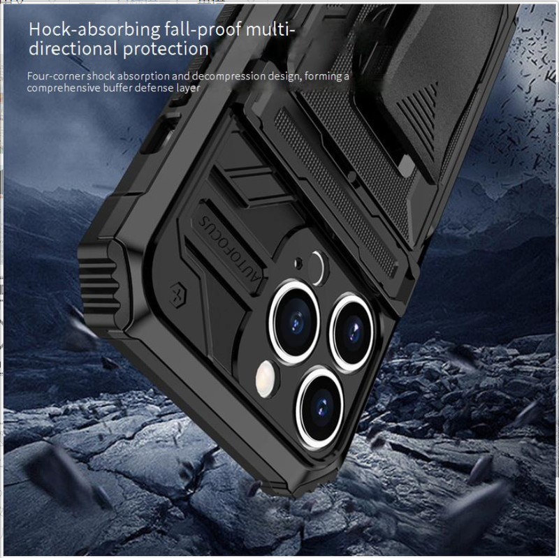 Phone Case all inclusive multi functional back clip bracket anti fall protective cover mobile phone case_voghion.com
