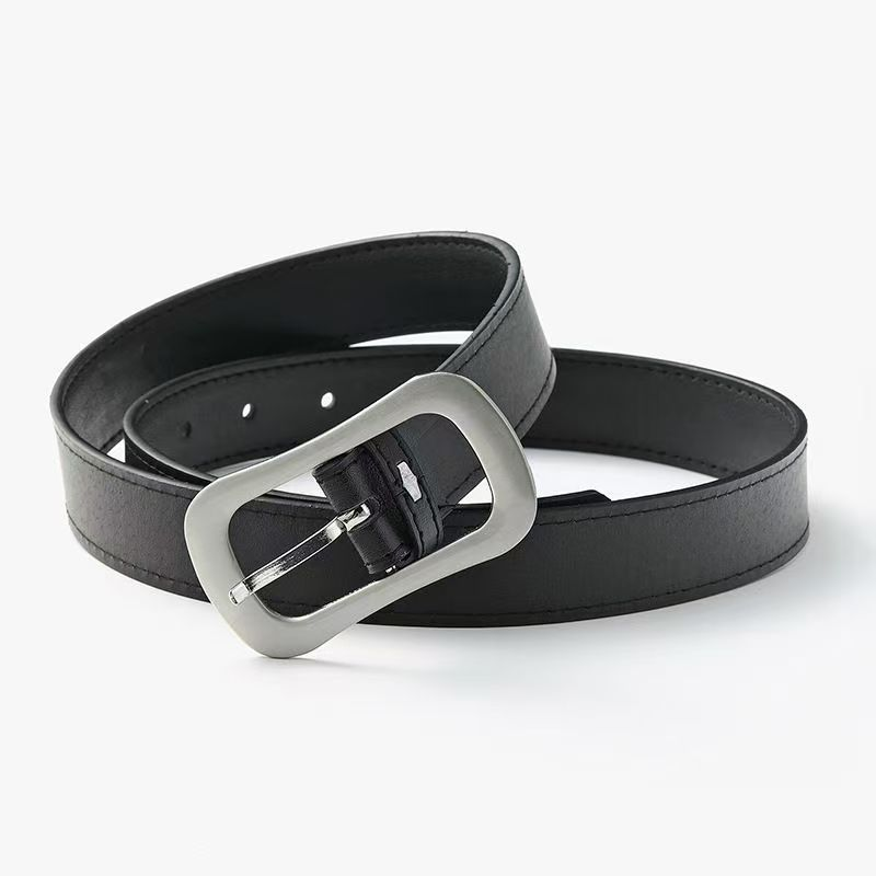Xiaohongshu's Hot Style Japanse Gesp Retro Decoratieve Jeans Riem Voor Vrouwen Modieuze Eenvoudige Zwarte Riem Groothandel Voor Vrouwen_voghion.com