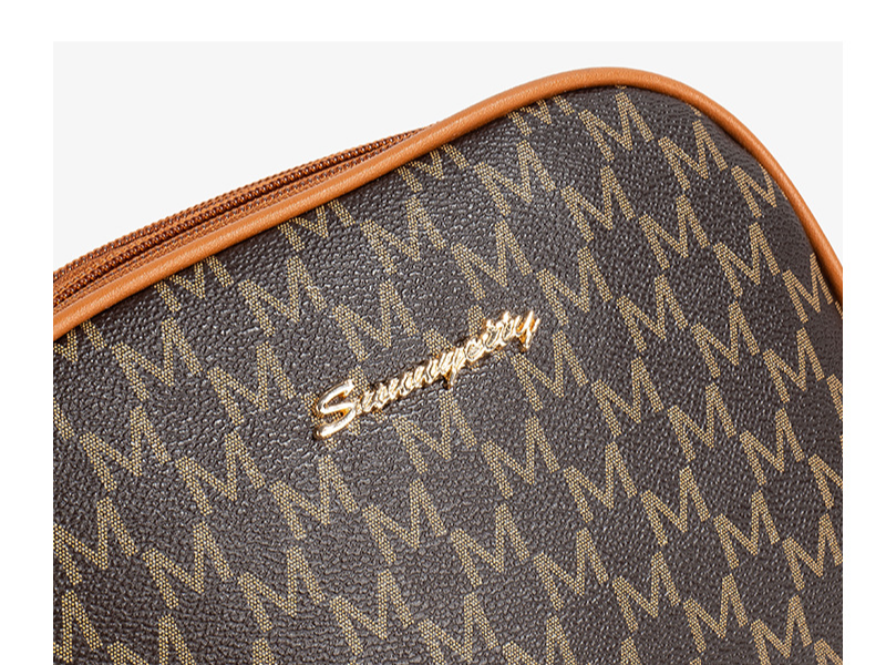 Kameratasche mit Vintage-Print für Damen – Umhängetasche mit drei Reißverschlüssen (geräumige Retro-Umhängetasche für den täglichen Weg zur Arbeit)_voghion.com